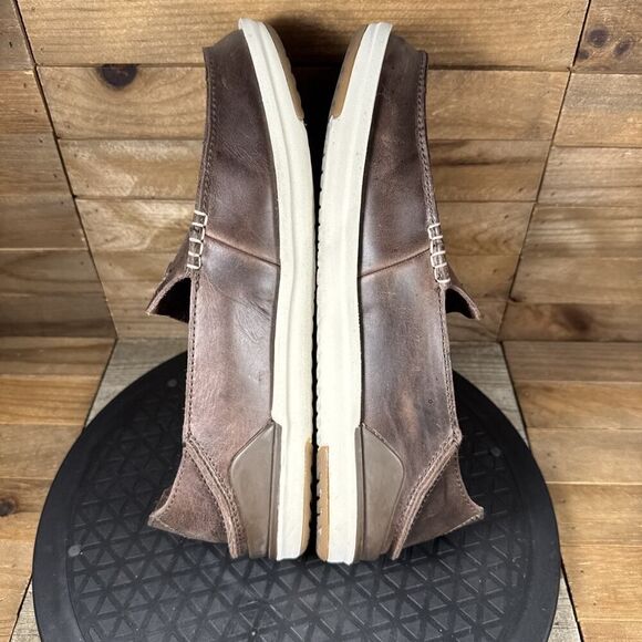 Olukai Kakaha Mens 8.5 Brown Leather Slip On Shoes Casual Comfort Shoes - Picture 11 of 13